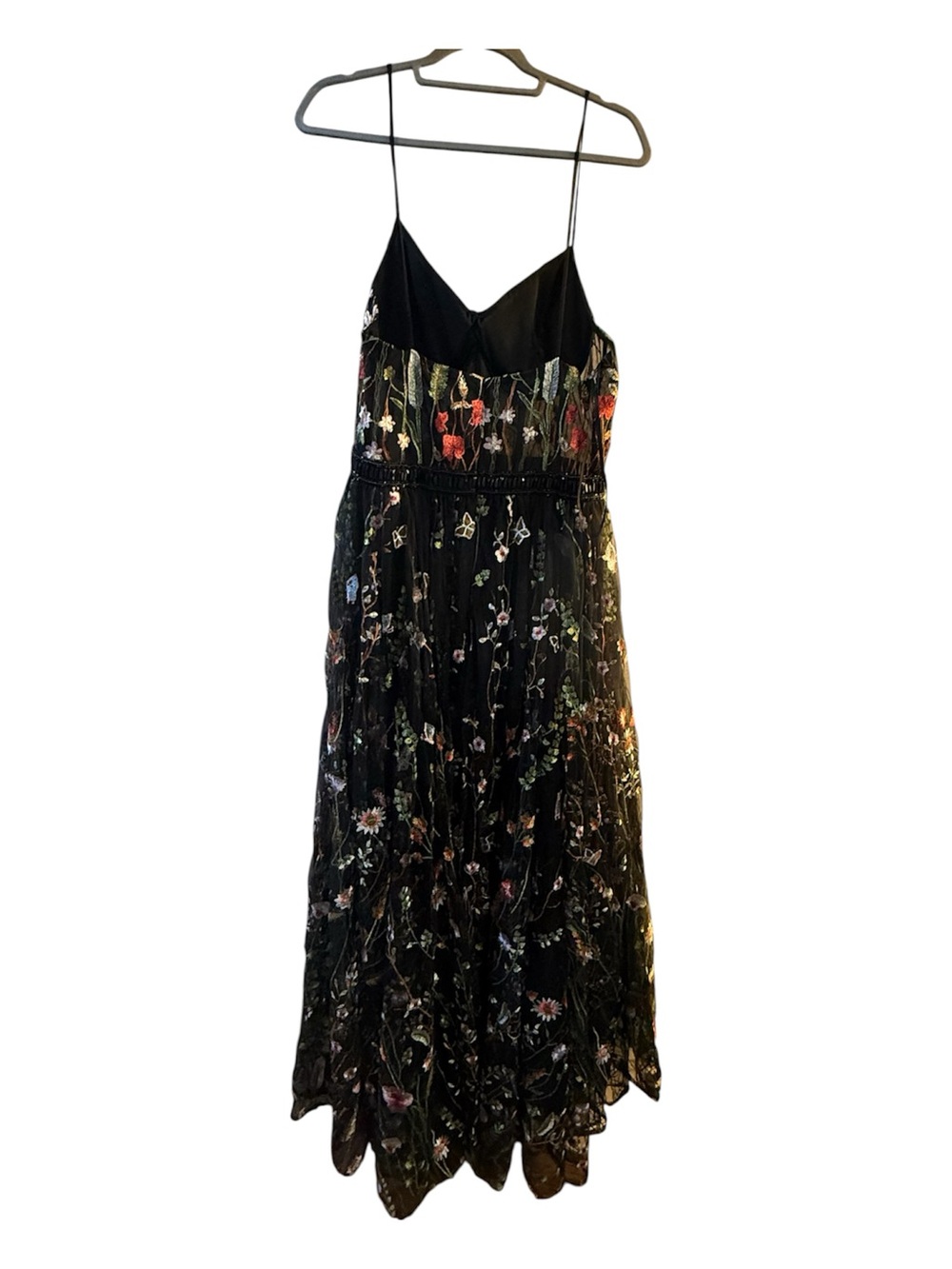 Mac Duggal Black Floral-Embroidered Sweetheart Sleeveless Bustier Gown 16 - Picture 6 of 10